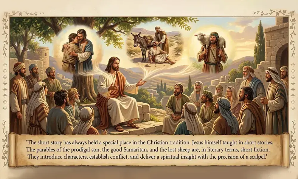 Illustration of Jesus teaching parables